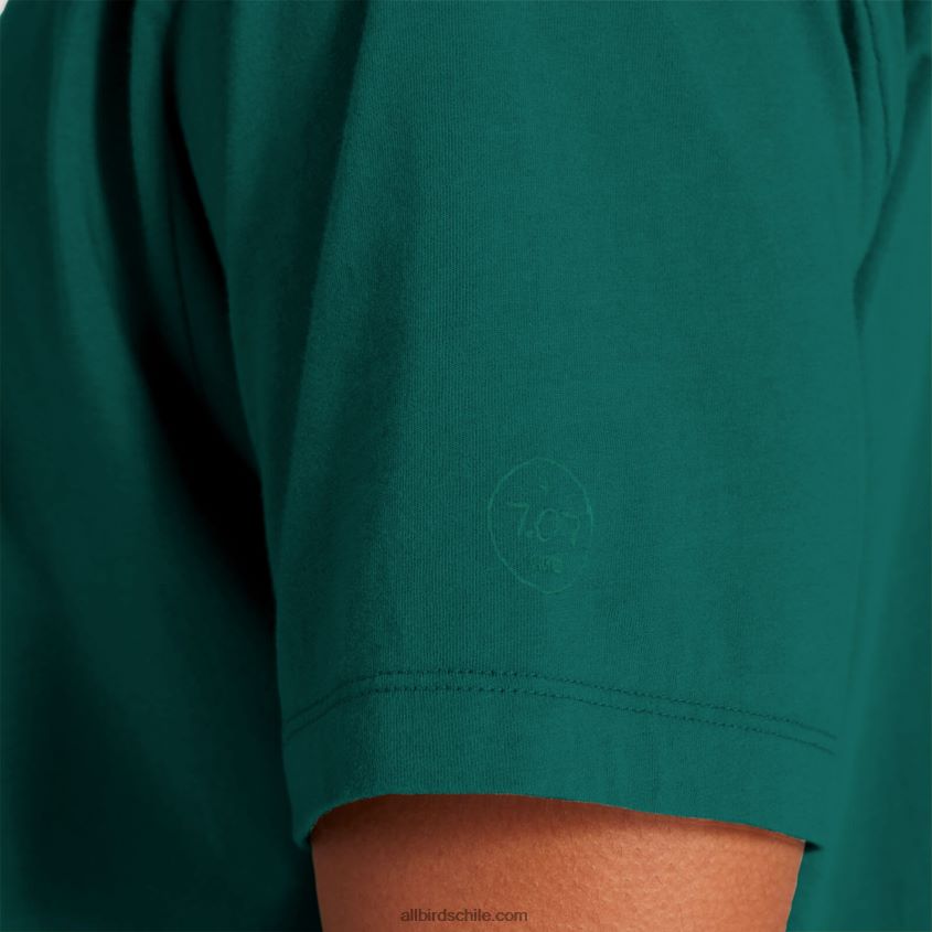 camiseta allgood de algodón para hombre esmeralda profunda Allbirds 44L20F122