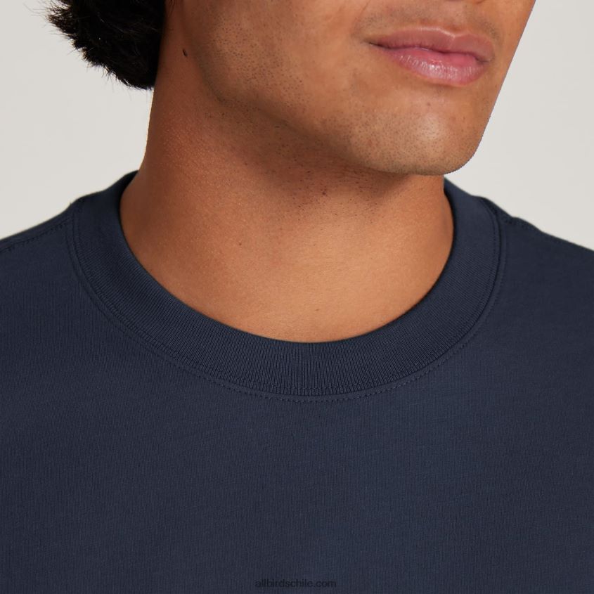 camiseta allgood de algodón para hombre índigo brumoso Allbirds 44L20F123