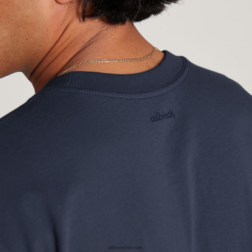 camiseta allgood de algodón para hombre índigo brumoso Allbirds 44L20F123