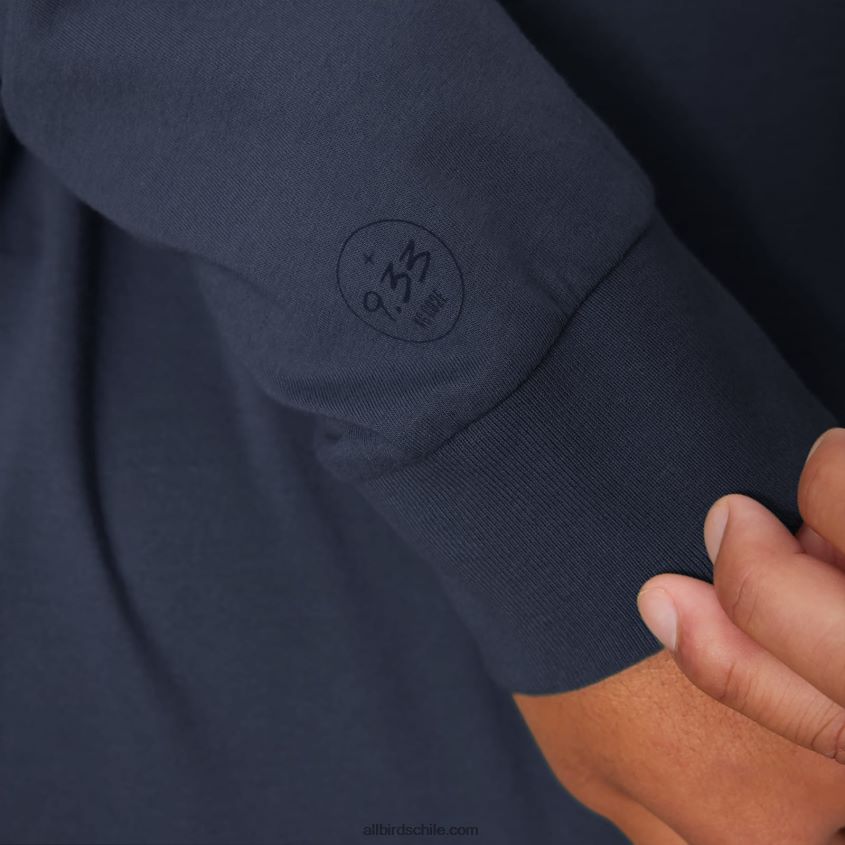 camiseta allgood de manga larga de algodón para hombre índigo brumoso Allbirds 44L20F139