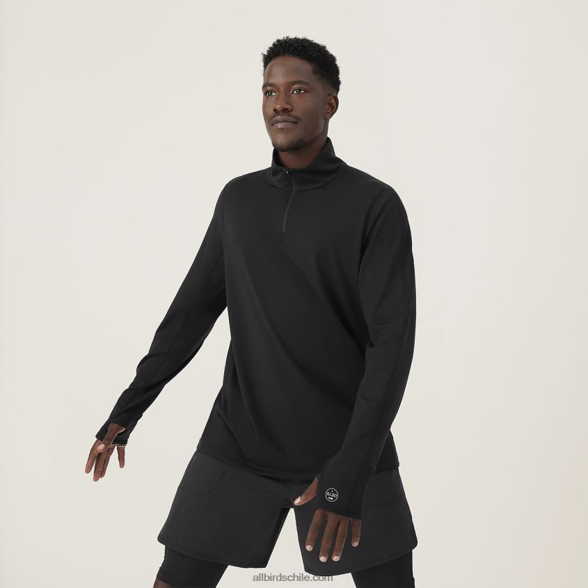 cremallera media de rendimiento para hombre negro natural Allbirds 44L20F154