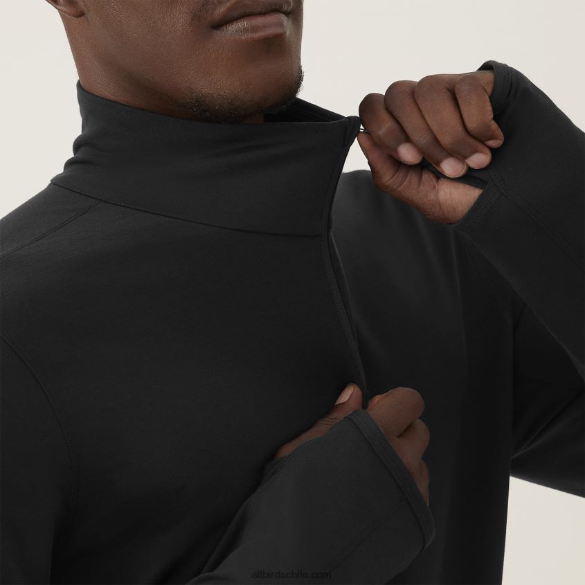 cremallera media de rendimiento para hombre negro natural Allbirds 44L20F154