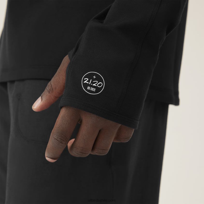 cremallera media de rendimiento para hombre negro natural Allbirds 44L20F154