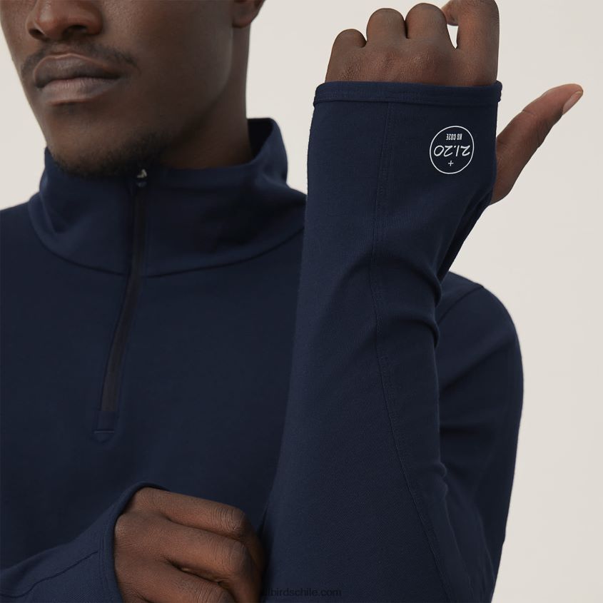 cremallera media de rendimiento para hombre verdadera marina Allbirds 44L20F153