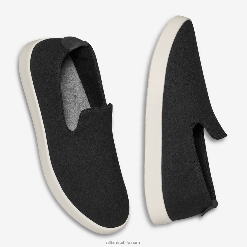 tumbonas de lana para hombre negro verdadero (suela crema) Allbirds 44L20F72