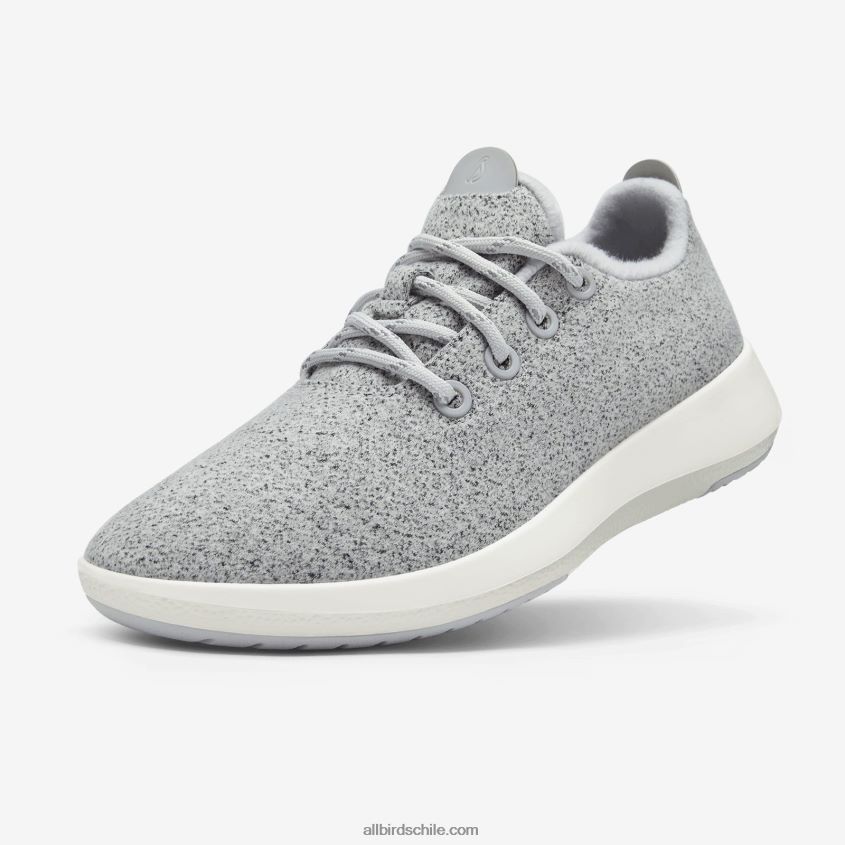 Mizzles de corredor de lana para hombre gris claro (suela blanca natural) Allbirds 44L20F48