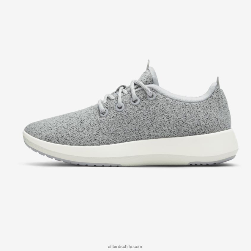 Mizzles de corredor de lana para hombre gris claro (suela blanca natural) Allbirds 44L20F48