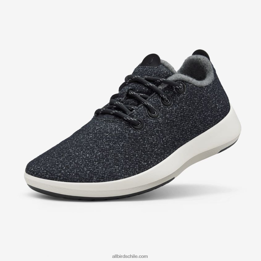 Mizzles de corredor de lana para hombre gris oscuro (suela blanca natural) Allbirds 44L20F49