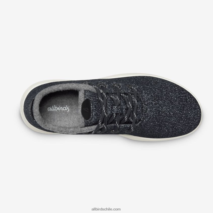 Mizzles de corredor de lana para hombre gris oscuro (suela blanca natural) Allbirds 44L20F49