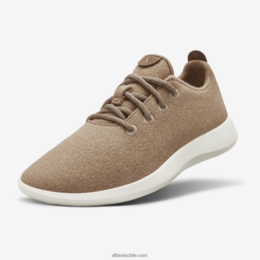 corredores de lana de los hombres beige brumoso (suela blanca natural) Allbirds 44L20F32