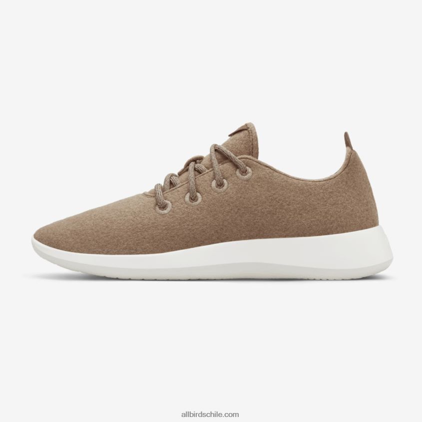 corredores de lana de los hombres beige brumoso (suela blanca natural) Allbirds 44L20F32