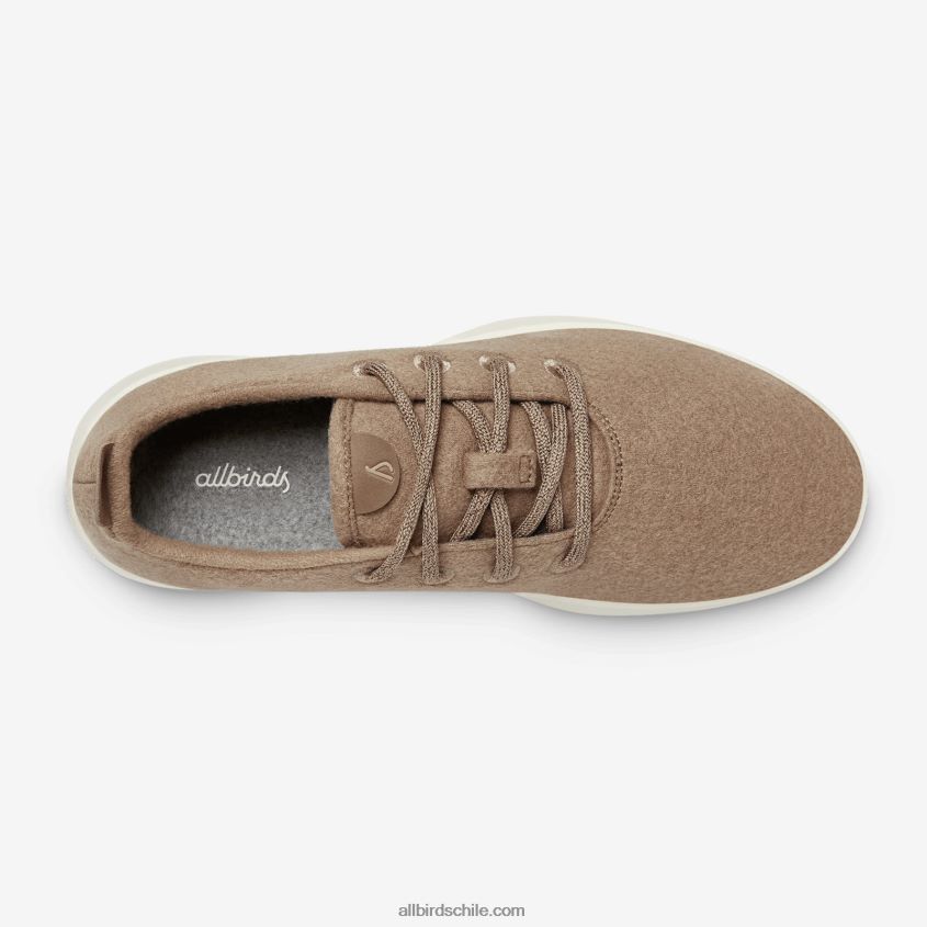corredores de lana de los hombres beige brumoso (suela blanca natural) Allbirds 44L20F32