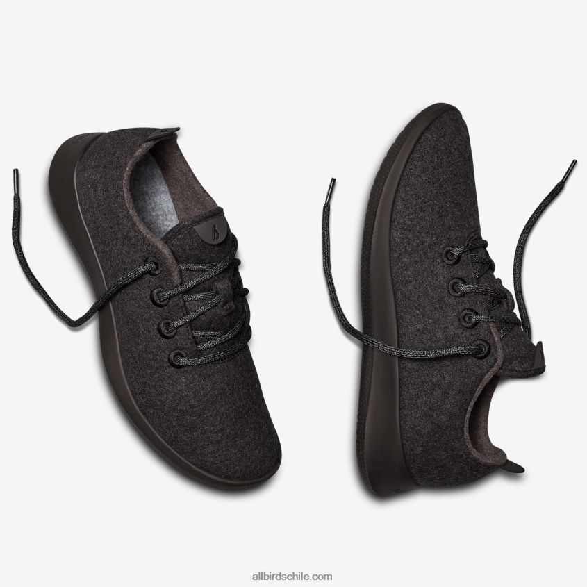 corredores de lana de los hombres negro natural Allbirds 44L20F28