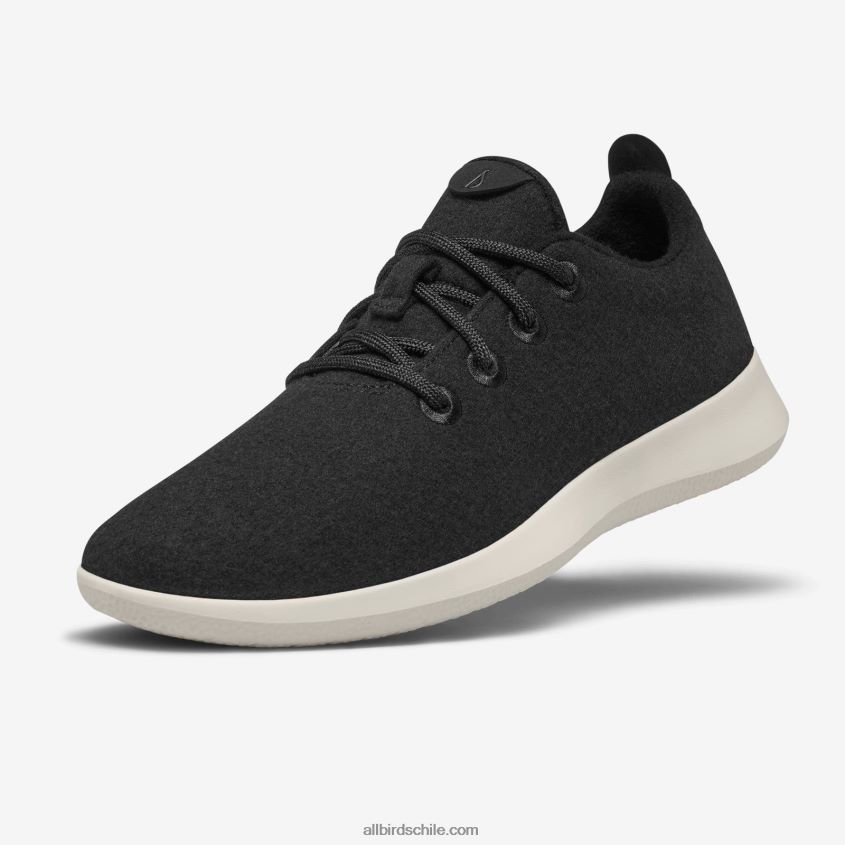 corredores de lana de los hombres negro verdadero (suela crema) Allbirds 44L20F30
