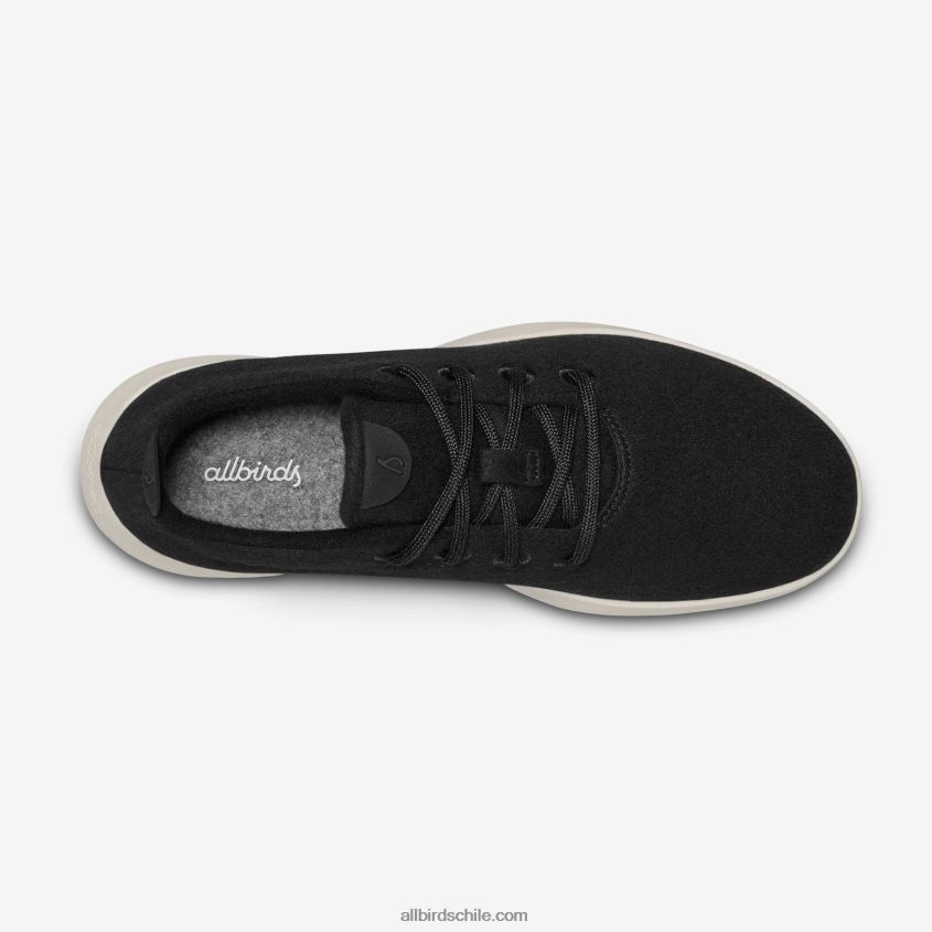 corredores de lana de los hombres negro verdadero (suela crema) Allbirds 44L20F30