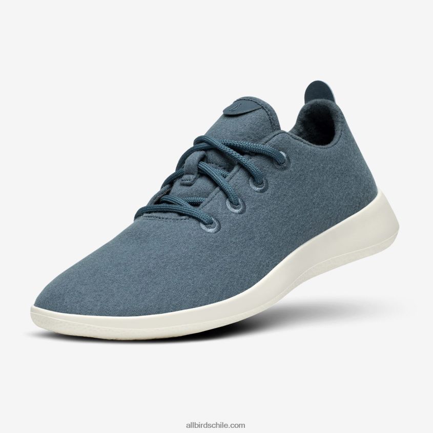 corredores de lana de los hombres verde azulado tranquilo (suela blanca natural) Allbirds 44L20F31