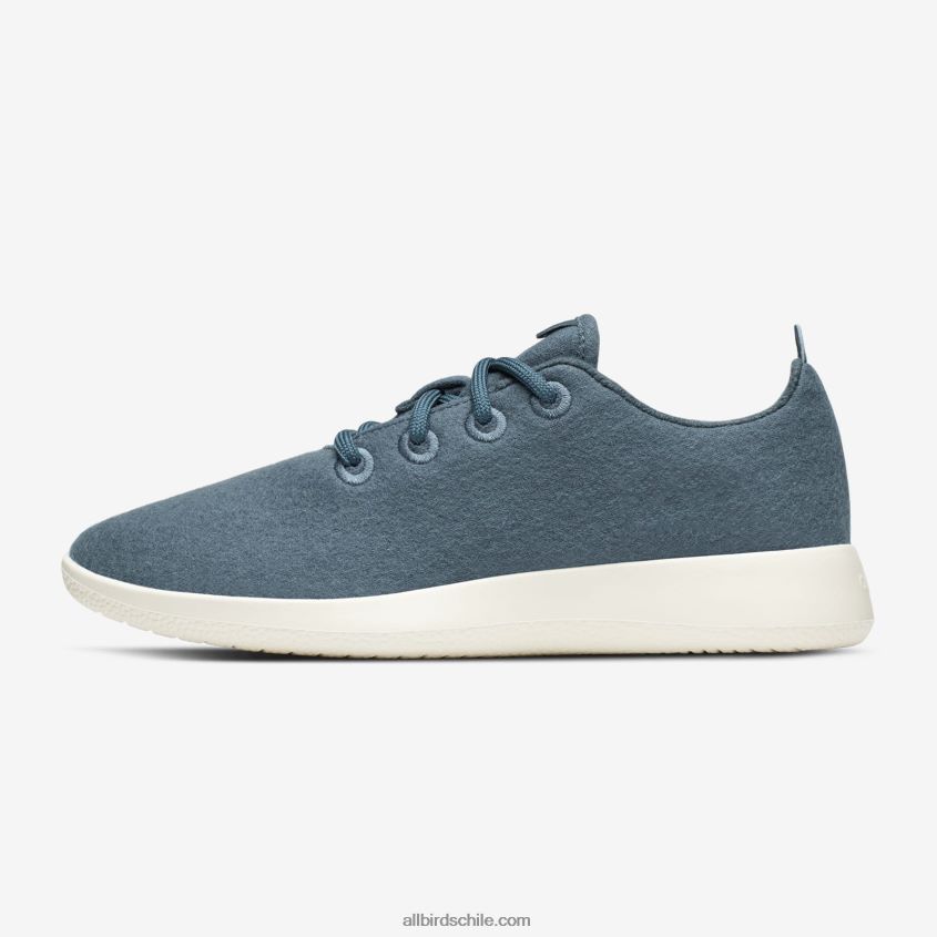 corredores de lana de los hombres verde azulado tranquilo (suela blanca natural) Allbirds 44L20F31