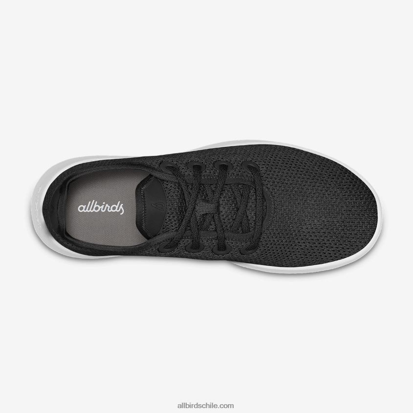 corredores de árboles para hombres negro azabache (suela blanca) Allbirds 44L20F4