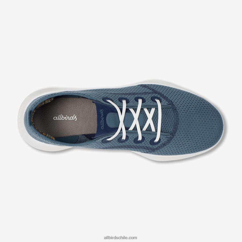 corredores de árboles superligeros para hombres verde azulado tranquilo (suela de ventisca) Allbirds 44L20F46