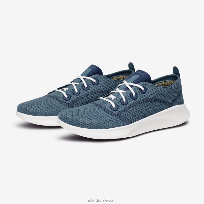 corredores de árboles superligeros para hombres verde azulado tranquilo (suela de ventisca) Allbirds 44L20F46