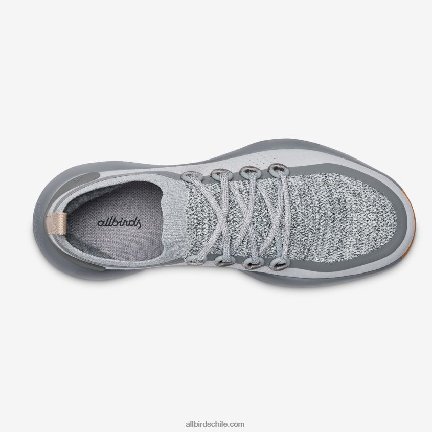 swt de trail runner para hombre gris medio (suela caqui rugosa) Allbirds 44L20F55