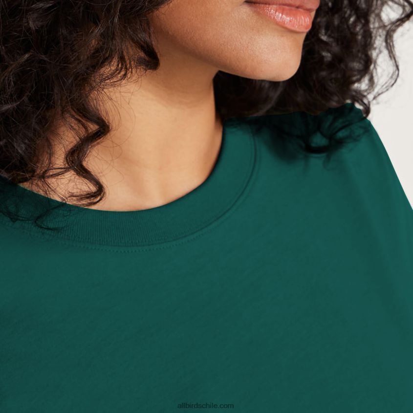 camiseta allgood de algodón para mujer esmeralda profunda Allbirds 44L20F218