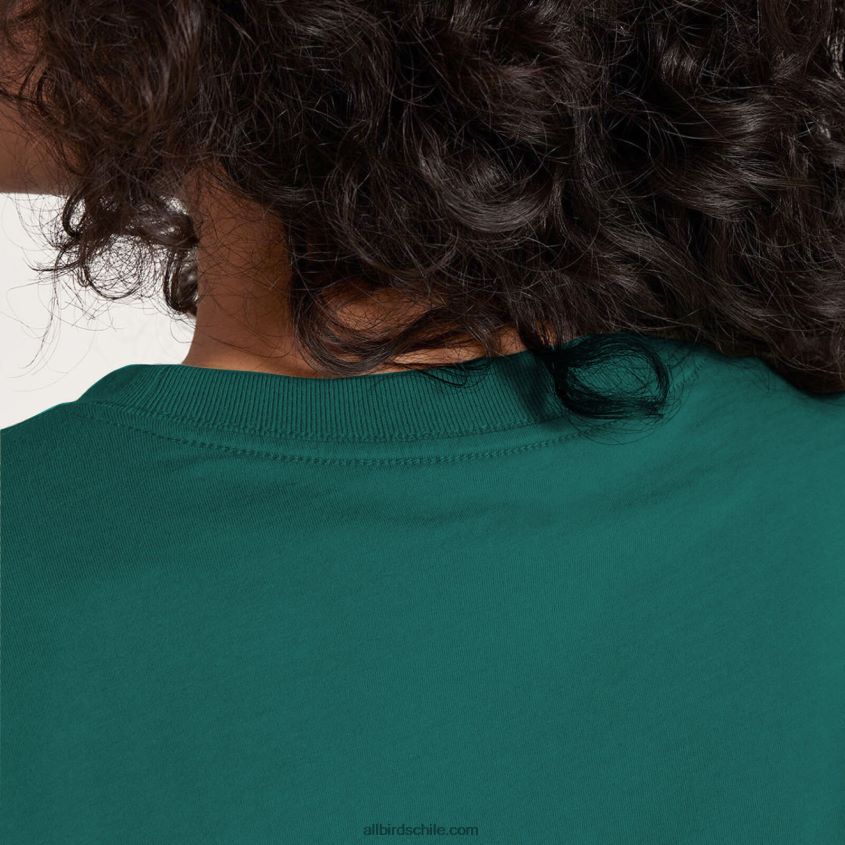camiseta allgood de algodón para mujer esmeralda profunda Allbirds 44L20F218