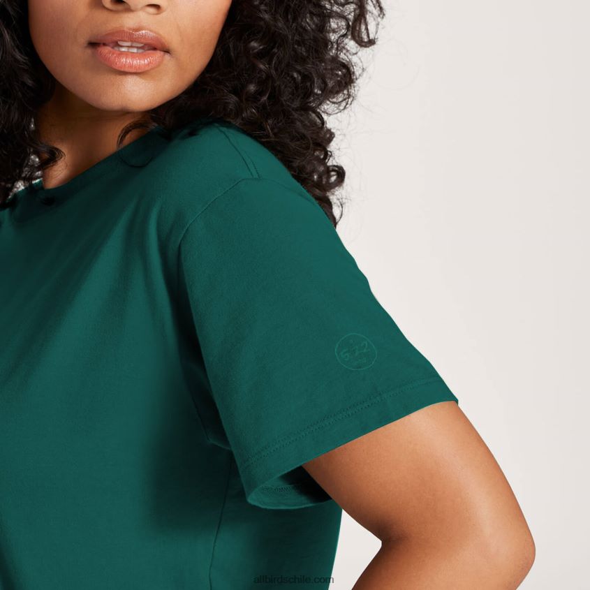 camiseta allgood de algodón para mujer esmeralda profunda Allbirds 44L20F218