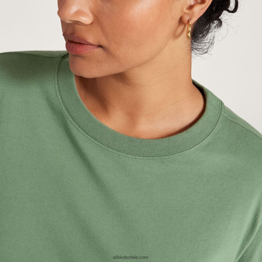 camiseta allgood de manga larga de algodón para mujer carga nebulosa Allbirds 44L20F223