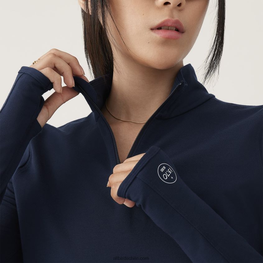 cremallera de cuarto de rendimiento de mujer verdadera marina Allbirds 44L20F231