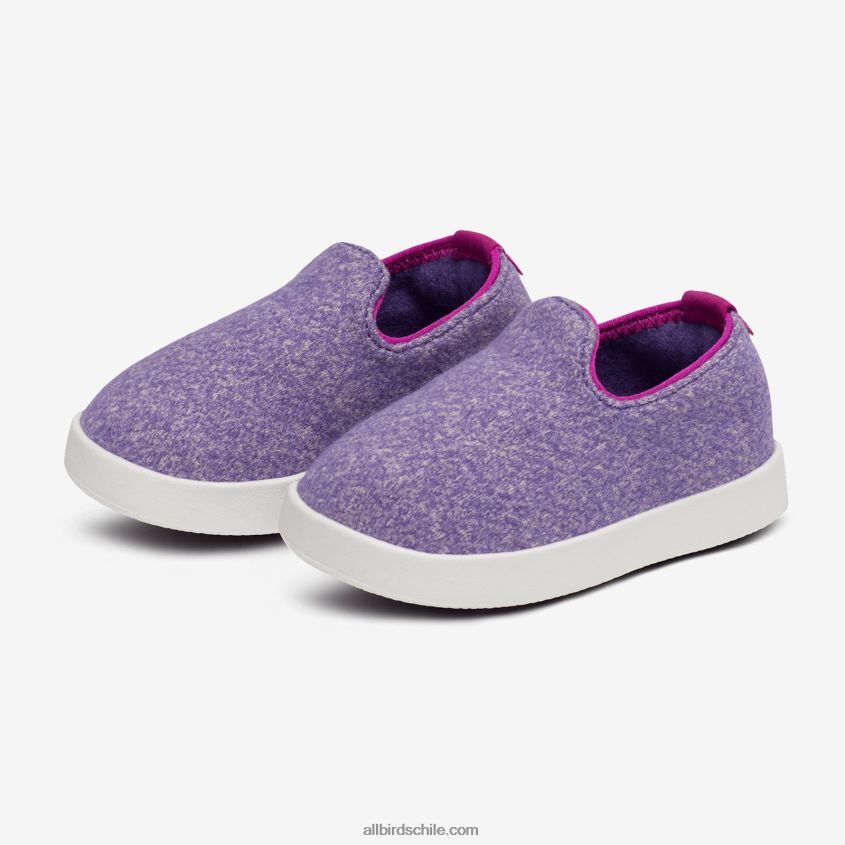 tumbonas de lana smallbirds - niños pequeños chía púrpura (suela de ventisca) Allbirds 44L20F252