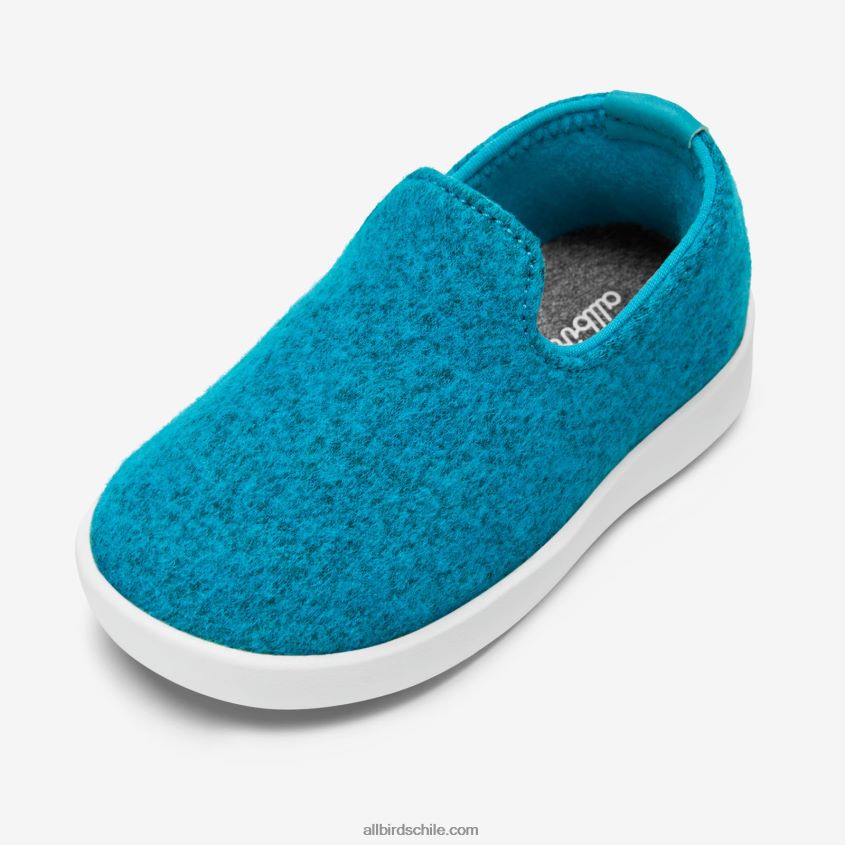 tumbonas de lana smallbirds - niños pequeños prosperar verde azulado (tormenta de nieve) Allbirds 44L20F250