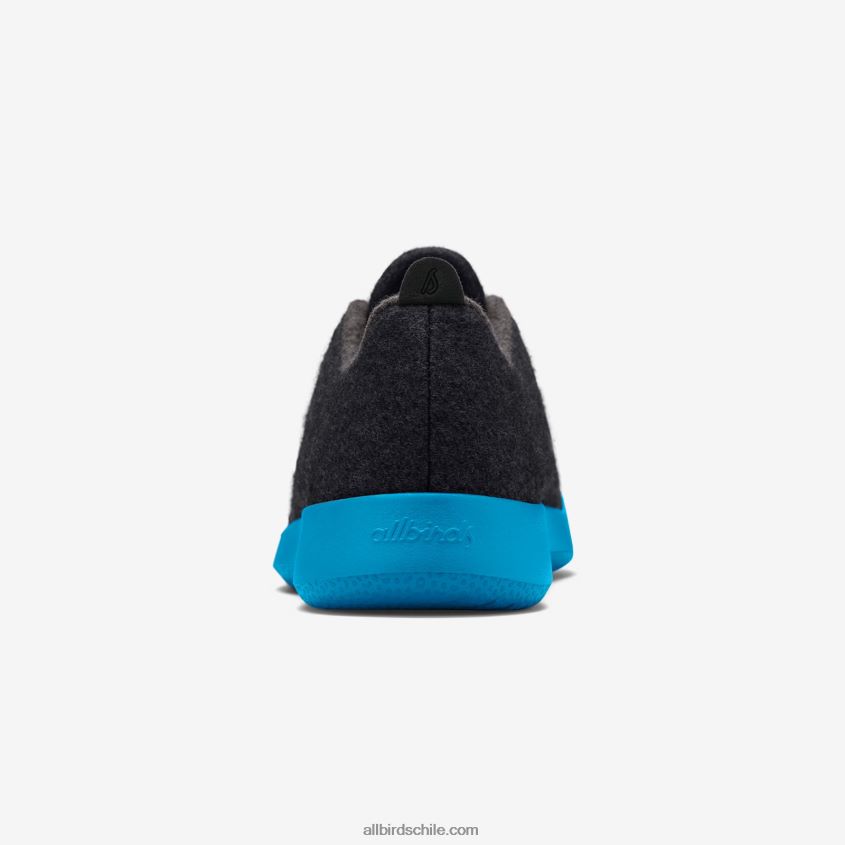 corredores de lana smallbirds - niños grandes negro natural (suela verde azulado prosperar) Allbirds 44L20F262