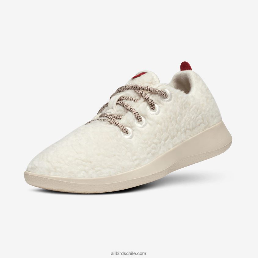 corredores de lana smallbirds - niños grandes pelusas blancas naturales (suela hush beige) Allbirds 44L20F264