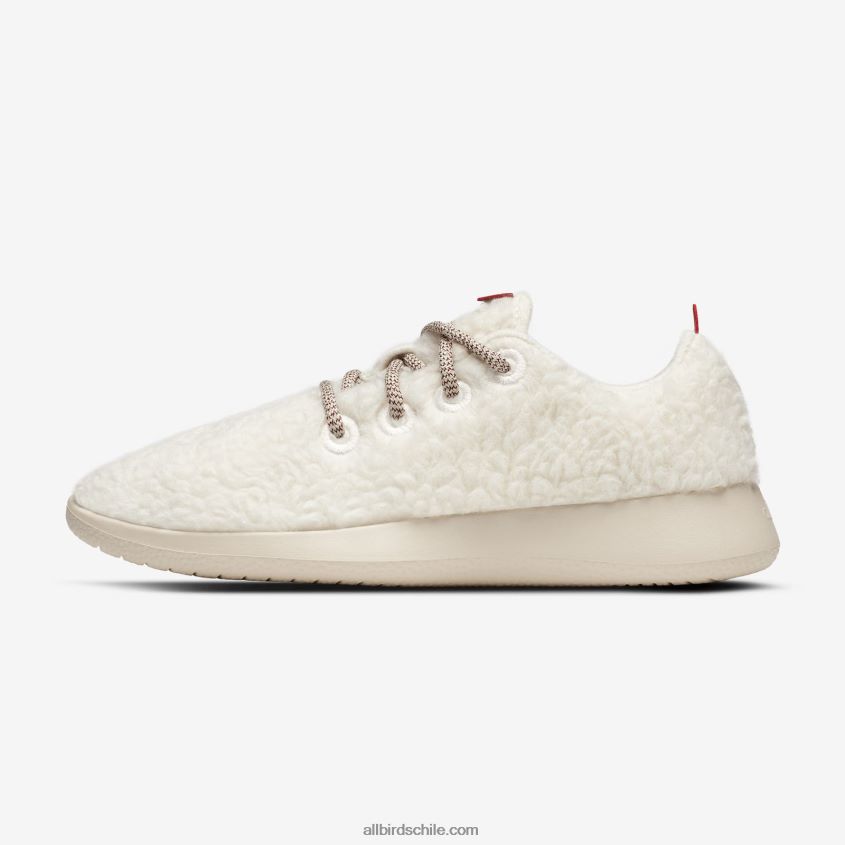 corredores de lana smallbirds - niños grandes pelusas blancas naturales (suela hush beige) Allbirds 44L20F264