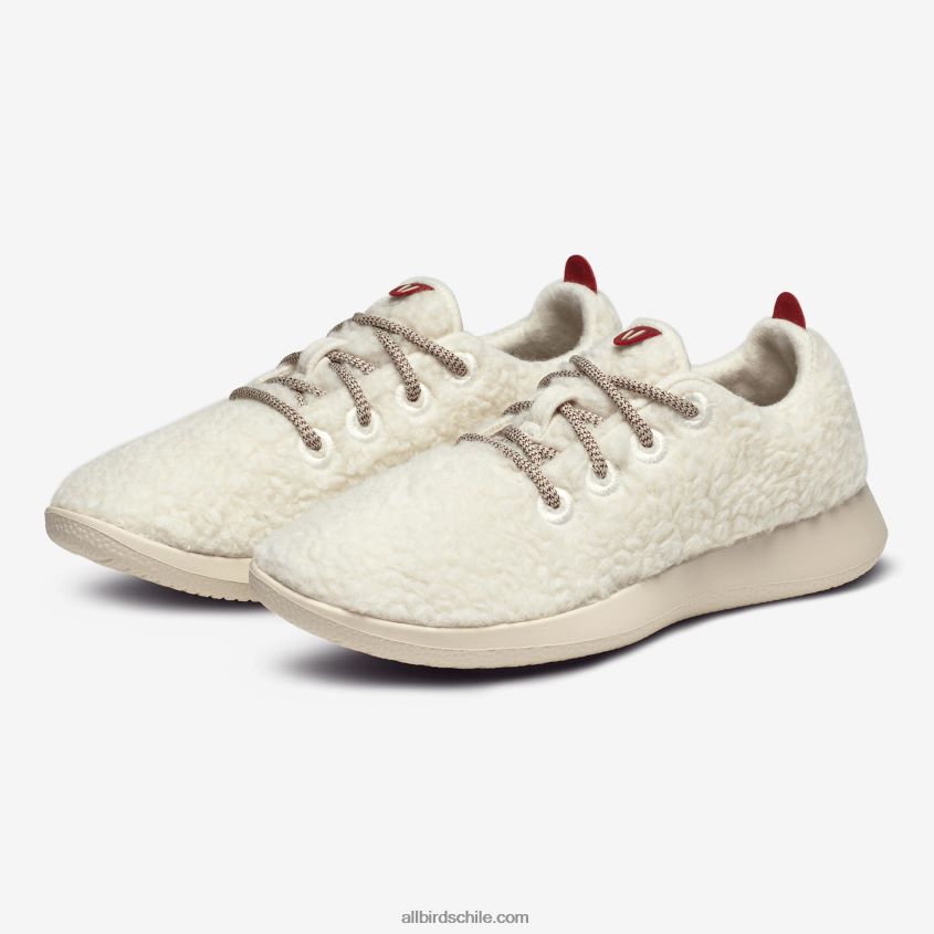 corredores de lana smallbirds - niños grandes pelusas blancas naturales (suela hush beige) Allbirds 44L20F264