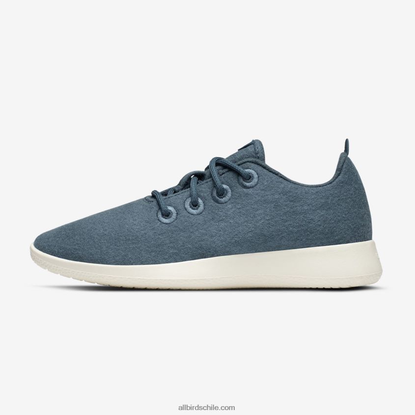 corredores de lana smallbirds - niños grandes verde azulado tranquilo (suela blanca natural) Allbirds 44L20F257