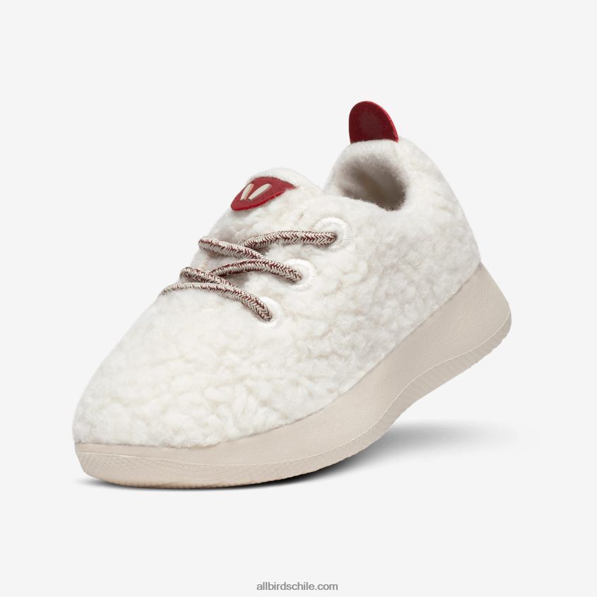 corredores de lana smallbirds - niños pequeños pelusas blancas naturales (suela hush beige) Allbirds 44L20F242