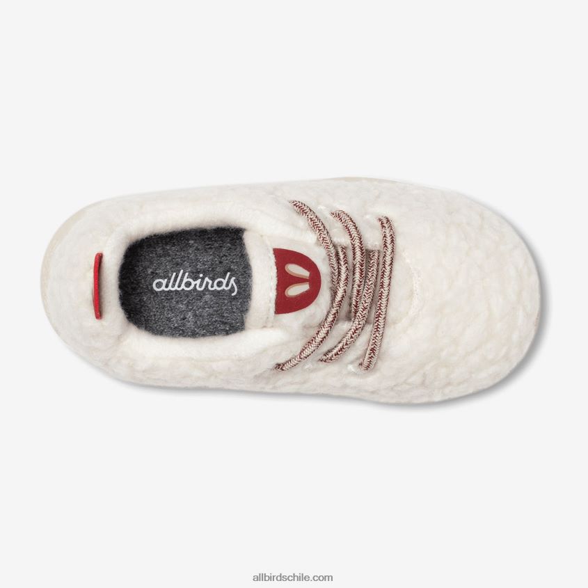 corredores de lana smallbirds - niños pequeños pelusas blancas naturales (suela hush beige) Allbirds 44L20F242