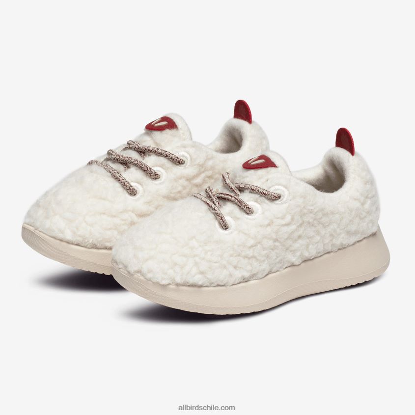 corredores de lana smallbirds - niños pequeños pelusas blancas naturales (suela hush beige) Allbirds 44L20F242