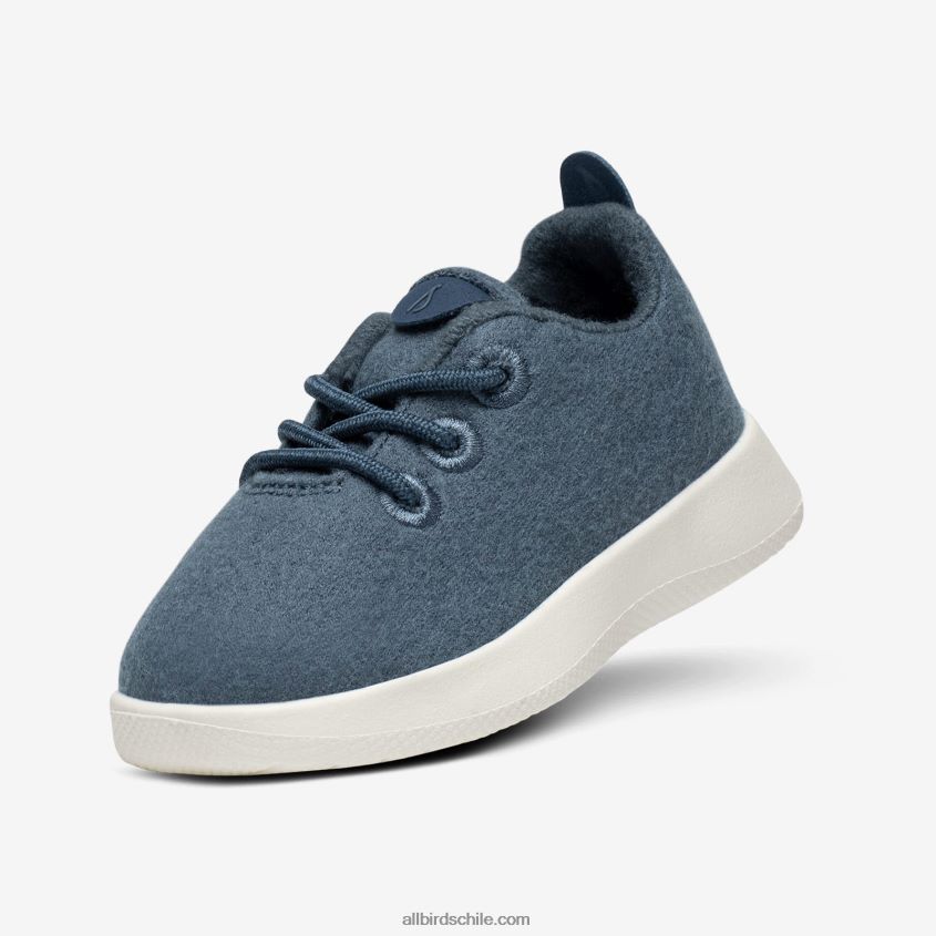 corredores de lana smallbirds - niños pequeños verde azulado tranquilo (suela blanca natural) Allbirds 44L20F241