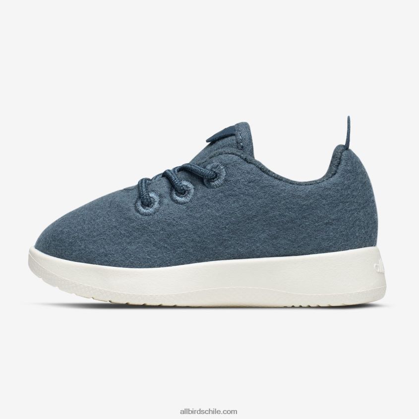corredores de lana smallbirds - niños pequeños verde azulado tranquilo (suela blanca natural) Allbirds 44L20F241